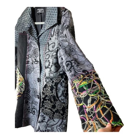 Blazer Mixed Media Patchwork by Zashi Size Small - Picture 2 of 12